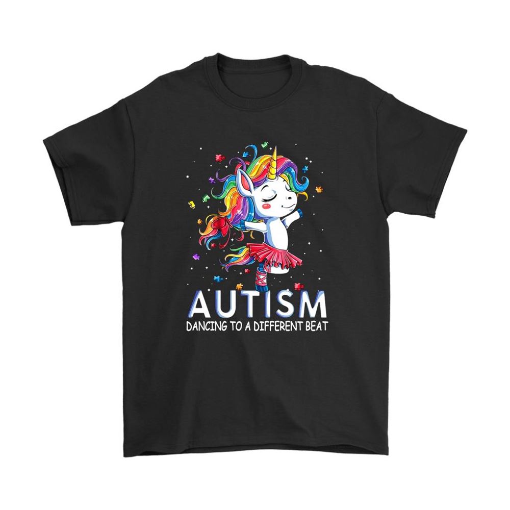 Unicorn Autism Dancing To A Different Beat Autism Awareness Shirts