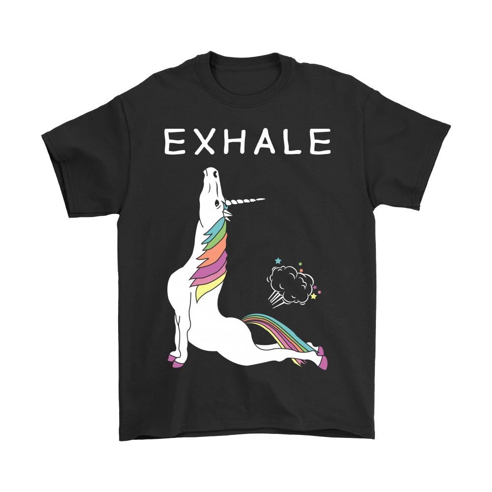Unicorn Exhale Farting Rainbow Funny Yoga Shirts