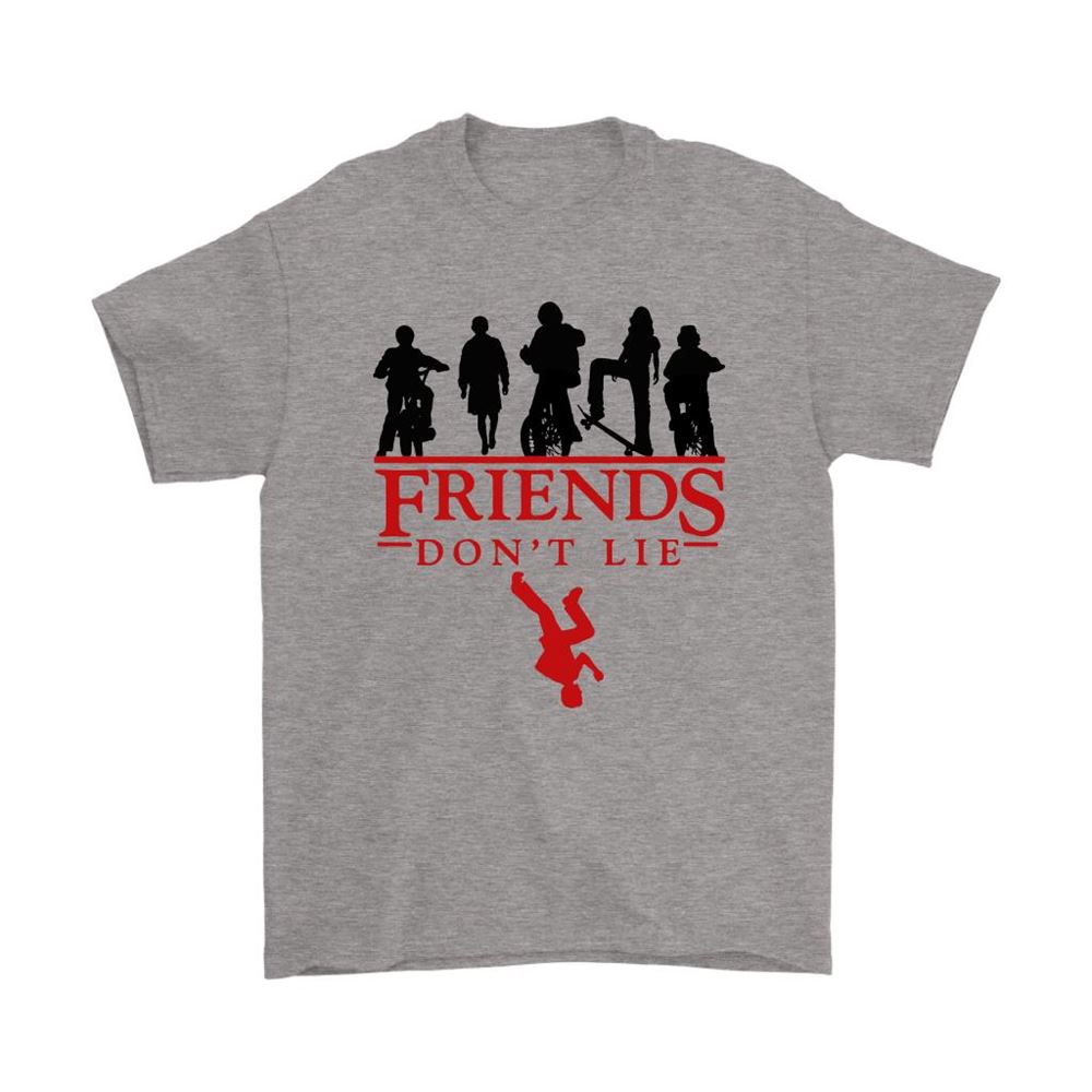 Upside Down Stranger Things Friends Dont Lie Shirts