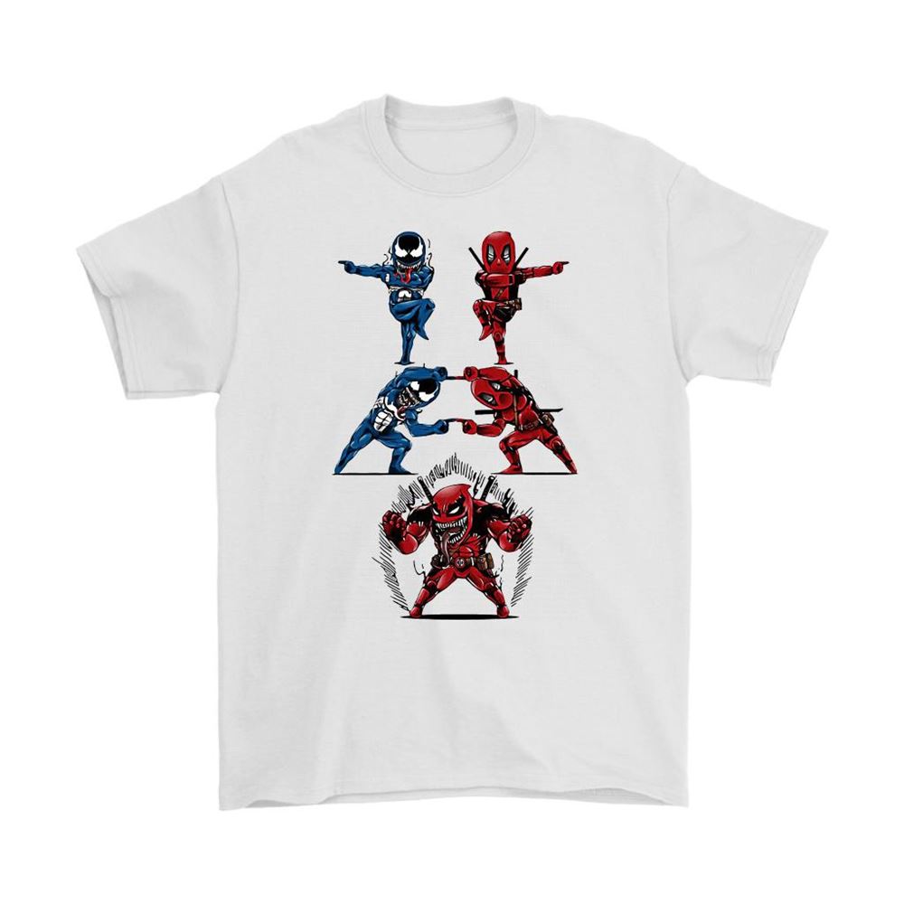 Venom And Deadpool Dragon Ball Fusion Power Up Shirts