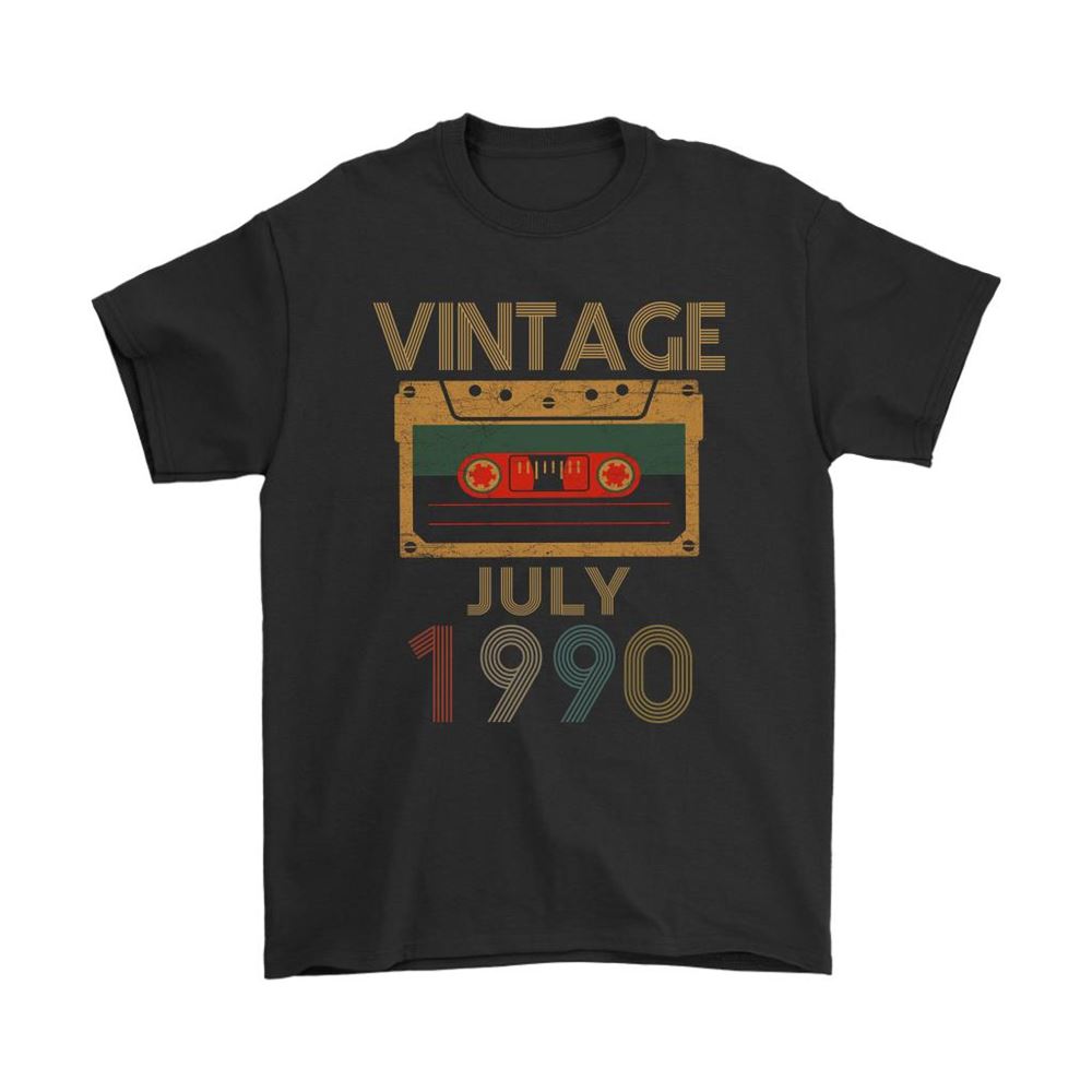 Vintage July 1990 Cassette Tape Birthday Shirts