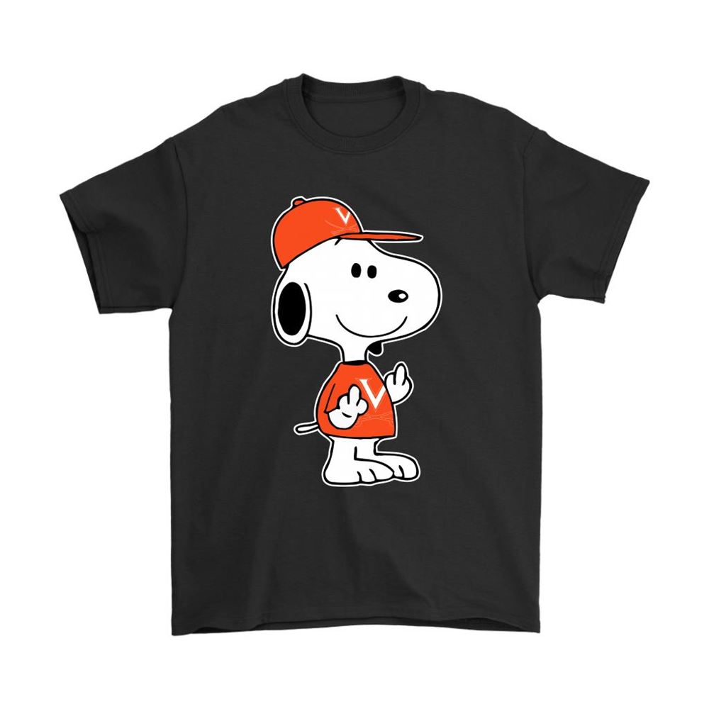 Virginia Cavaliers Snoopy Double Middle Fingers Fck You Ncaa Shirts