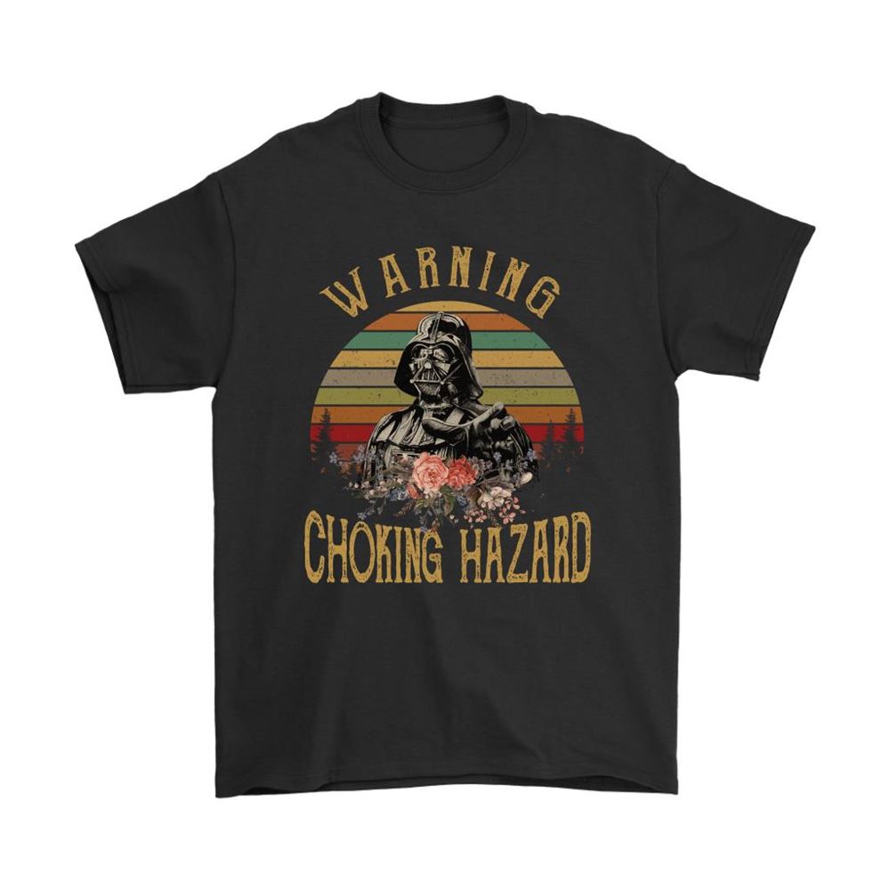 Warning Choking Hazard Darth Vader Floral Vintage Shirts