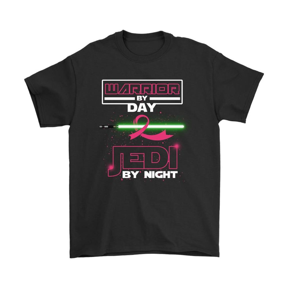 Warrior By Day Jedi By Night Breast Cancer Awareness Shirts