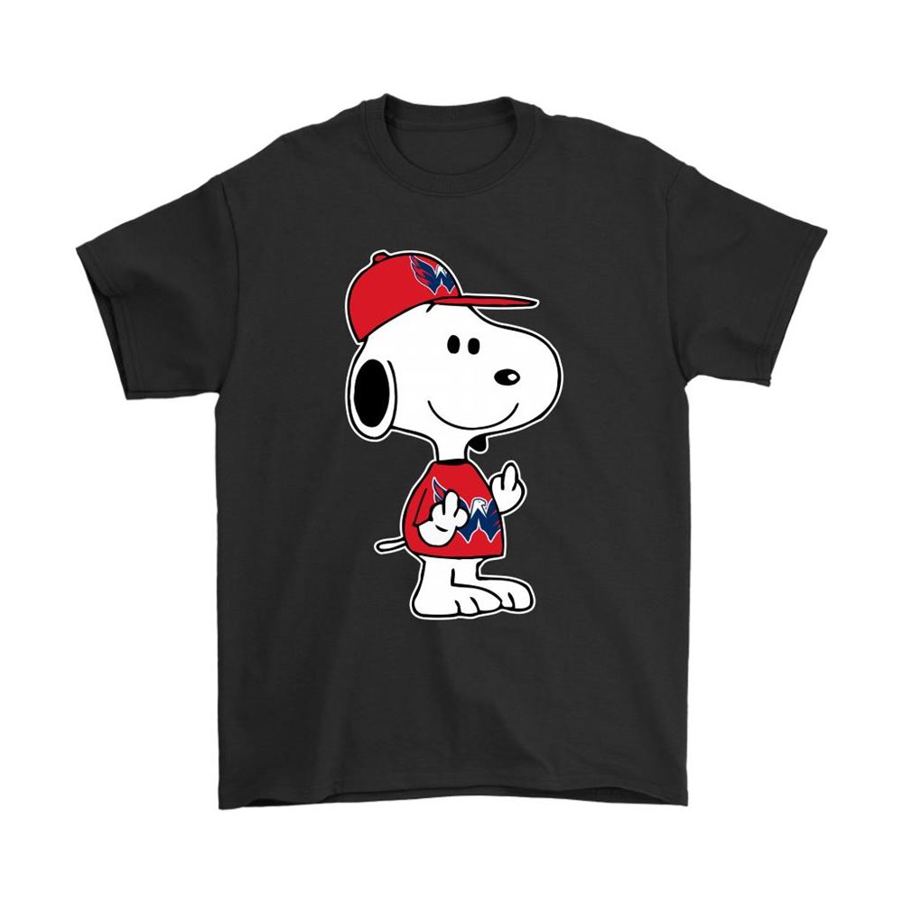 Washington Capitals Snoopy Double Middle Fingers Fck You Nhl Shirts
