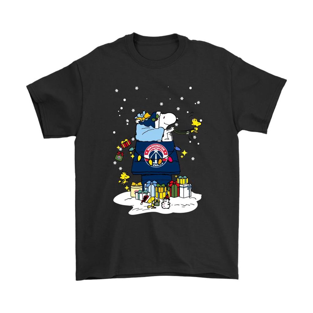 Washington Wizards Santa Snoopy Brings Christmas To Town Shirts