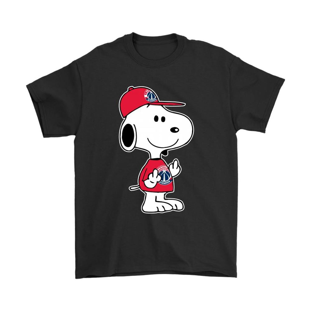 Washington Wizards Snoopy Double Middle Fingers Fck You Nba Shirts