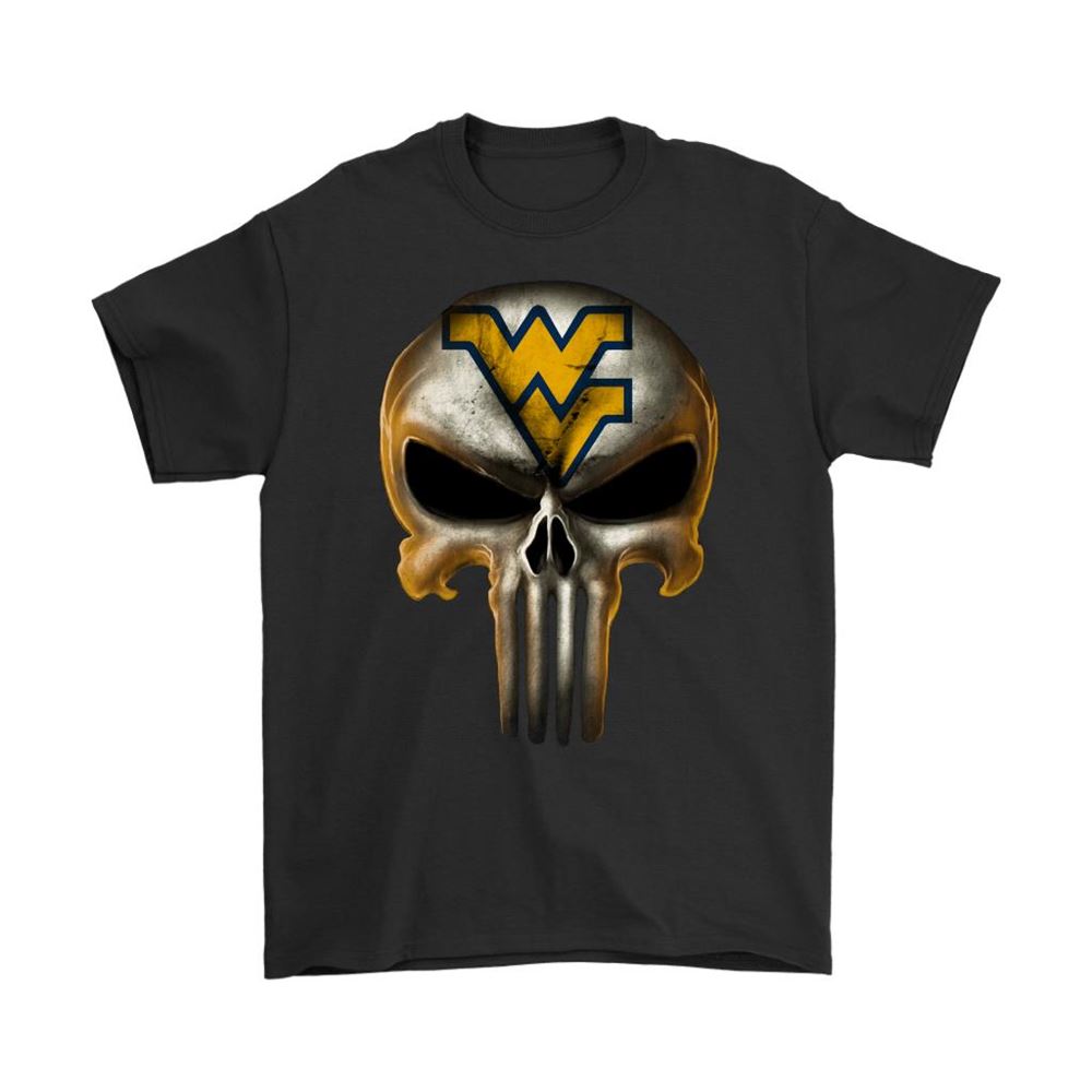 West Virginia Mountaineers The Punisher Mashup Ncaa Football Shirts