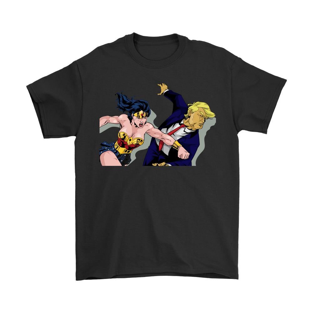 Wonder Woman Punching Donald Trump Face Shirts