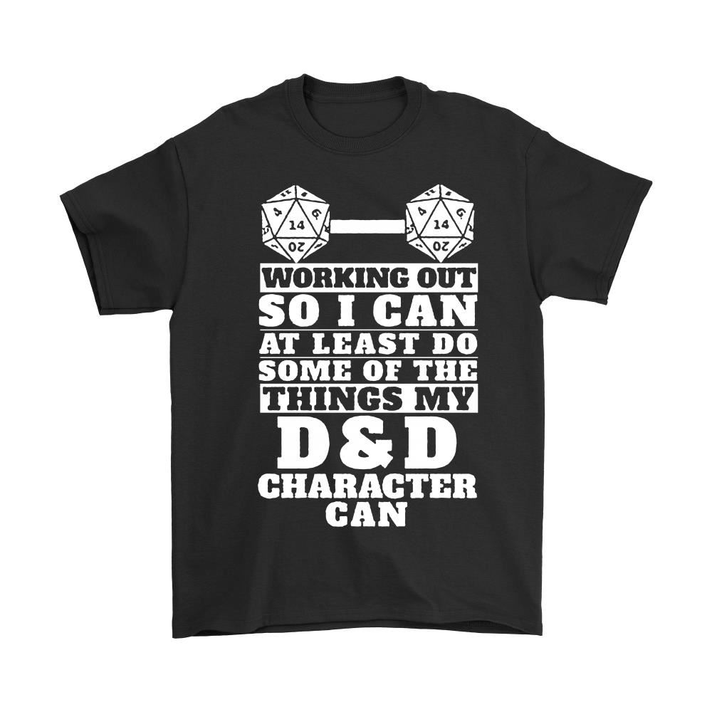 Working Out Dungeons And Dragons Board Game Shirts