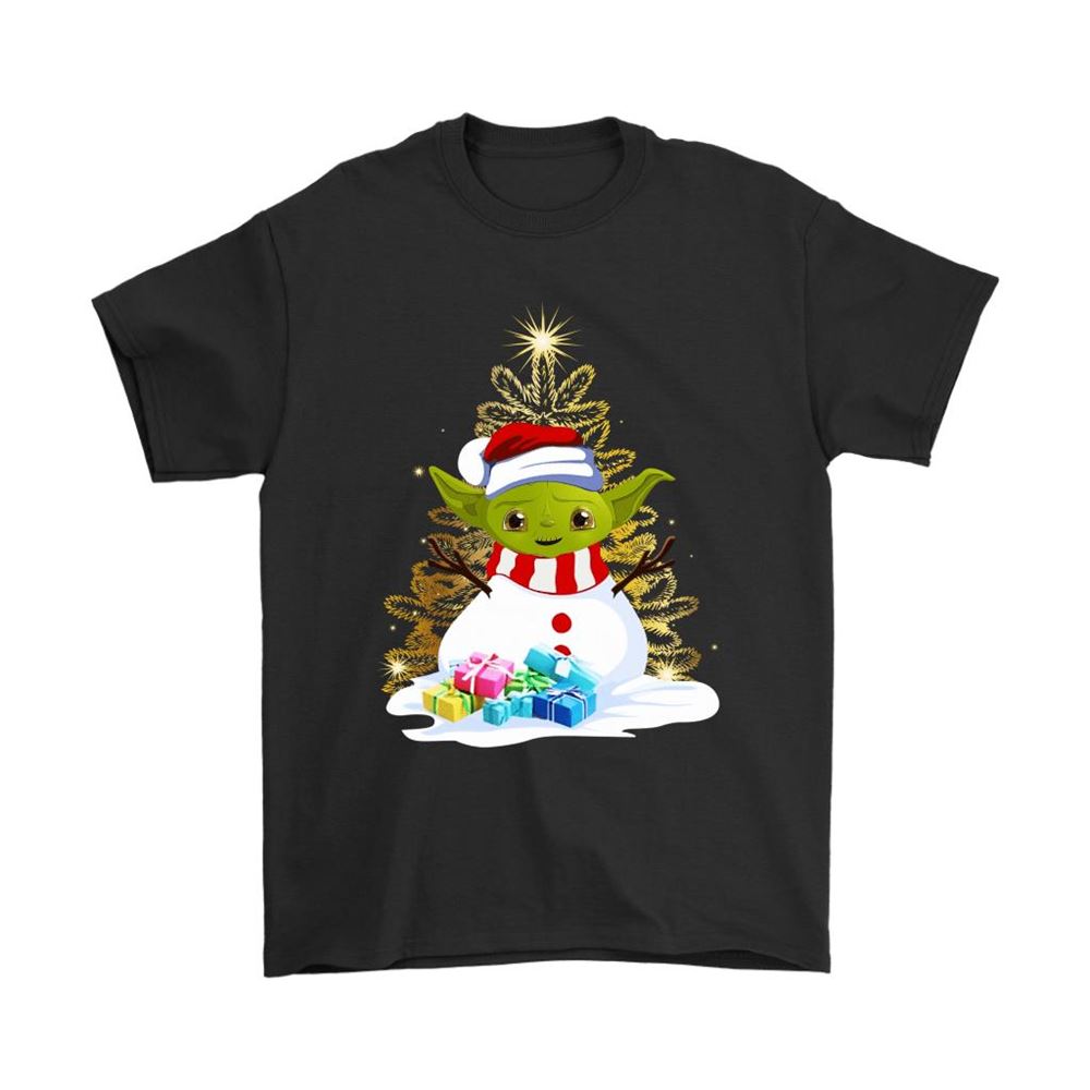 Yoda Snowman Under The Christmas Tree Star Wars Shirts