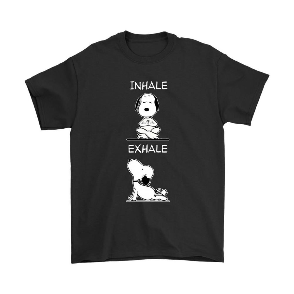 Yoga Inhale Exhale Funny Snoopy Shirts