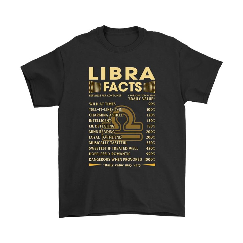 Zodiac Libra Facts Awesome Zodiac Sign Daily Value Shirts