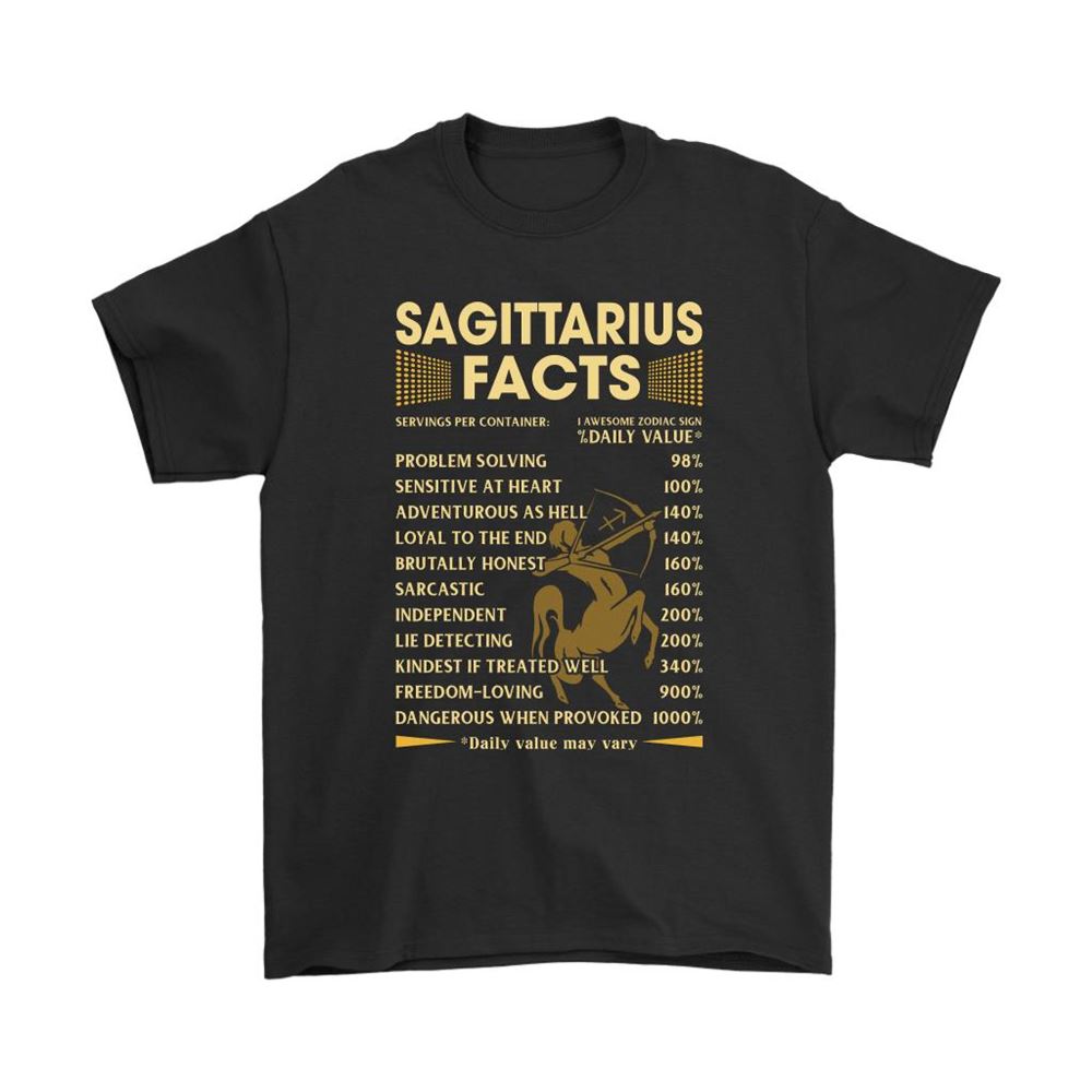 Zodiac Sagittarius Facts Awesome Zodiac Sign Daily Value Shirts