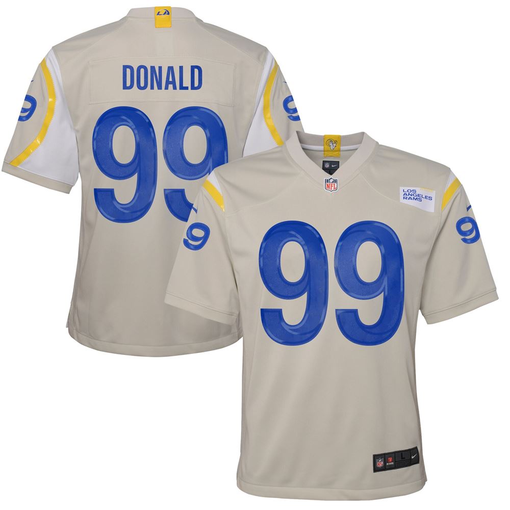 Men's Aaron Donald Los Angeles Rams Youth Game Jersey Bone