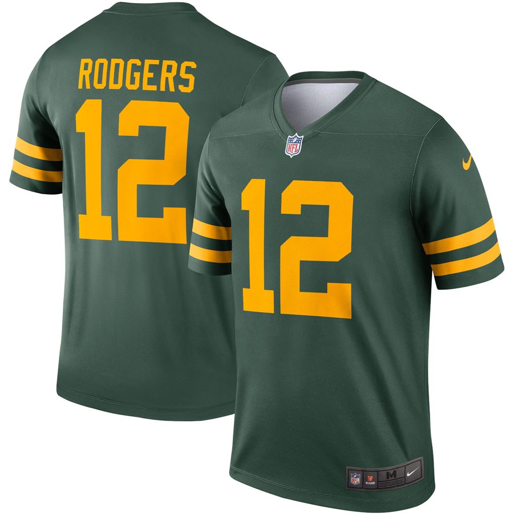 Men's Aaron Rodgers Green Bay Packers Alternate Legend Player Jersey Green