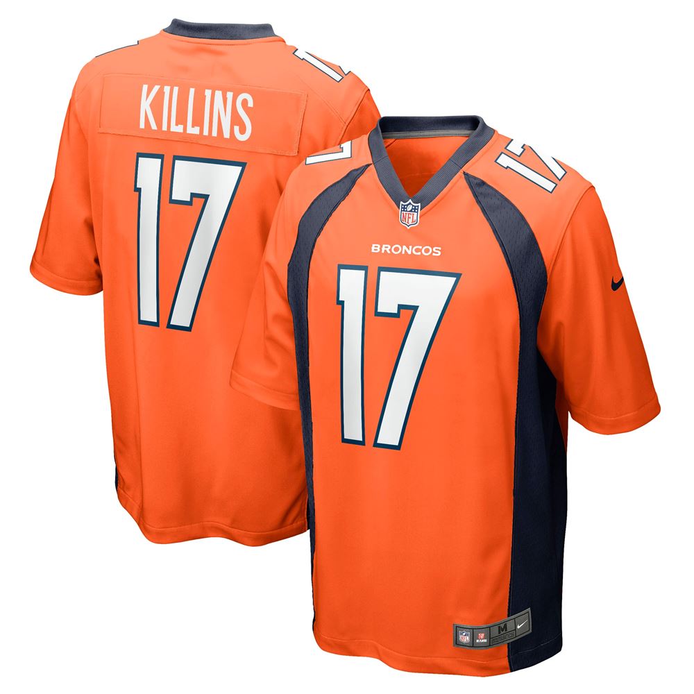 Men's Adrian Killins Denver Broncos Game Jersey Orange