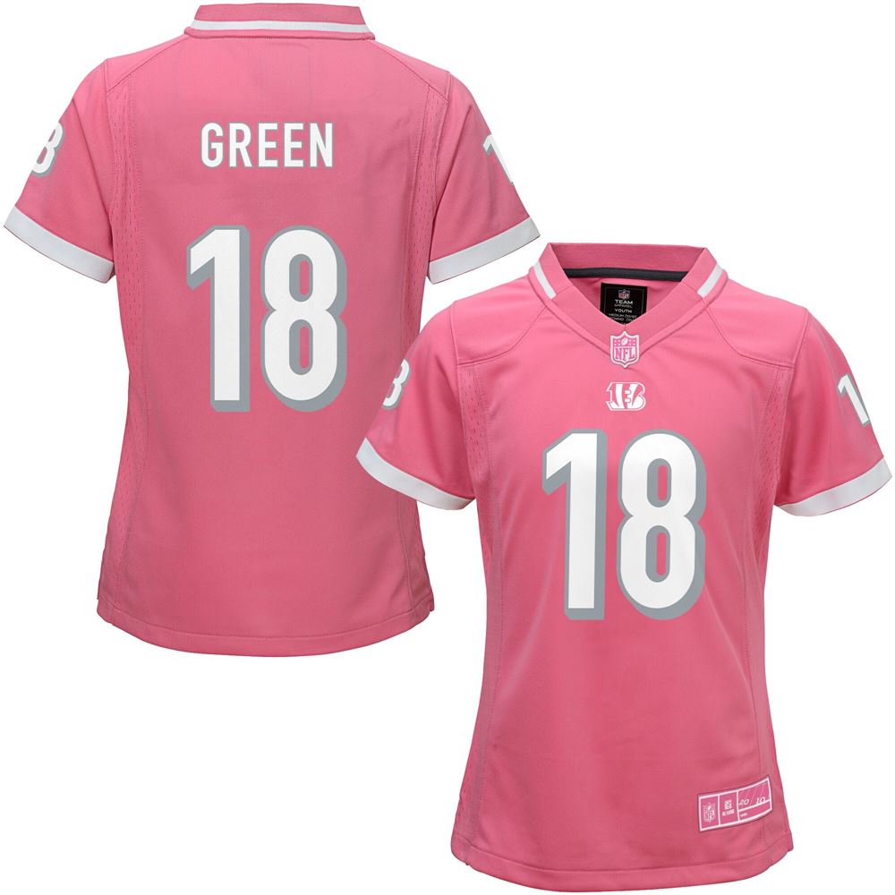 Men's Aj Green Cincinnati Bengals Girls Youth Bubble Gum Jersey Pink