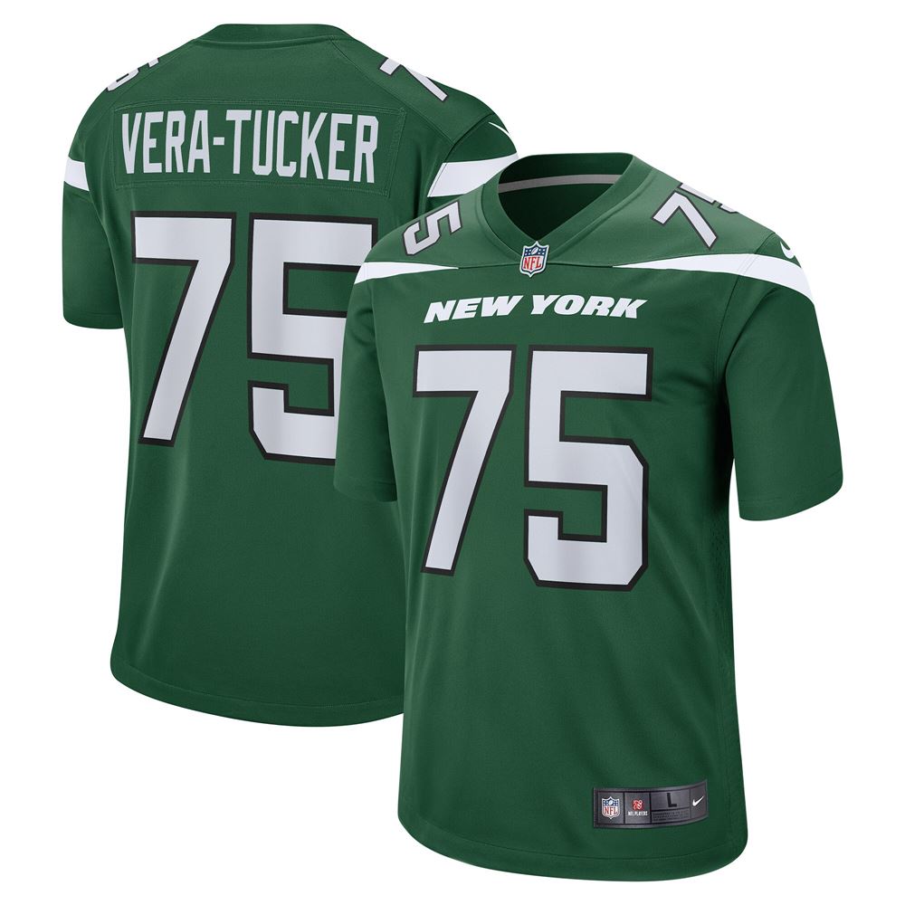 Men's Alijah Vera-tucker New York Jets 2021 Nfl Draft First Round Pick Game Jersey Gotham Green