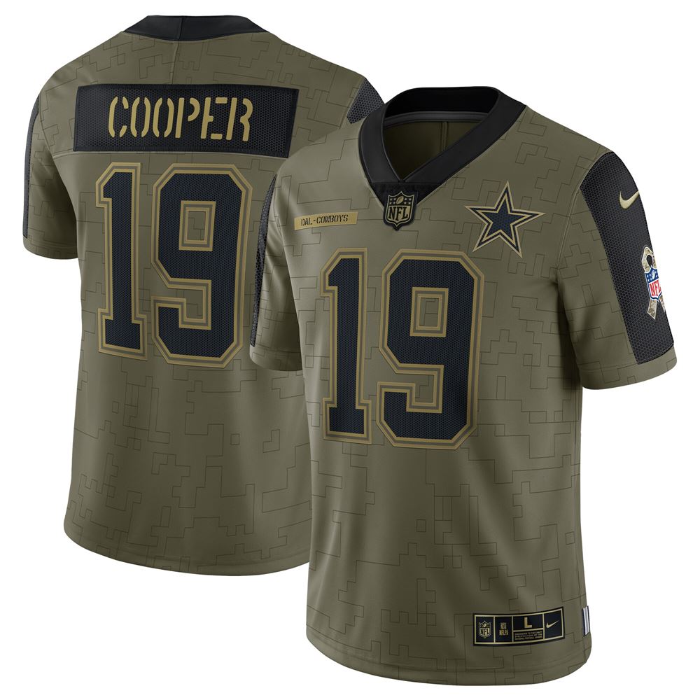Men's Amari Cooper Dallas Cowboys 2021 Salute To Service Limited Player Jersey Olive