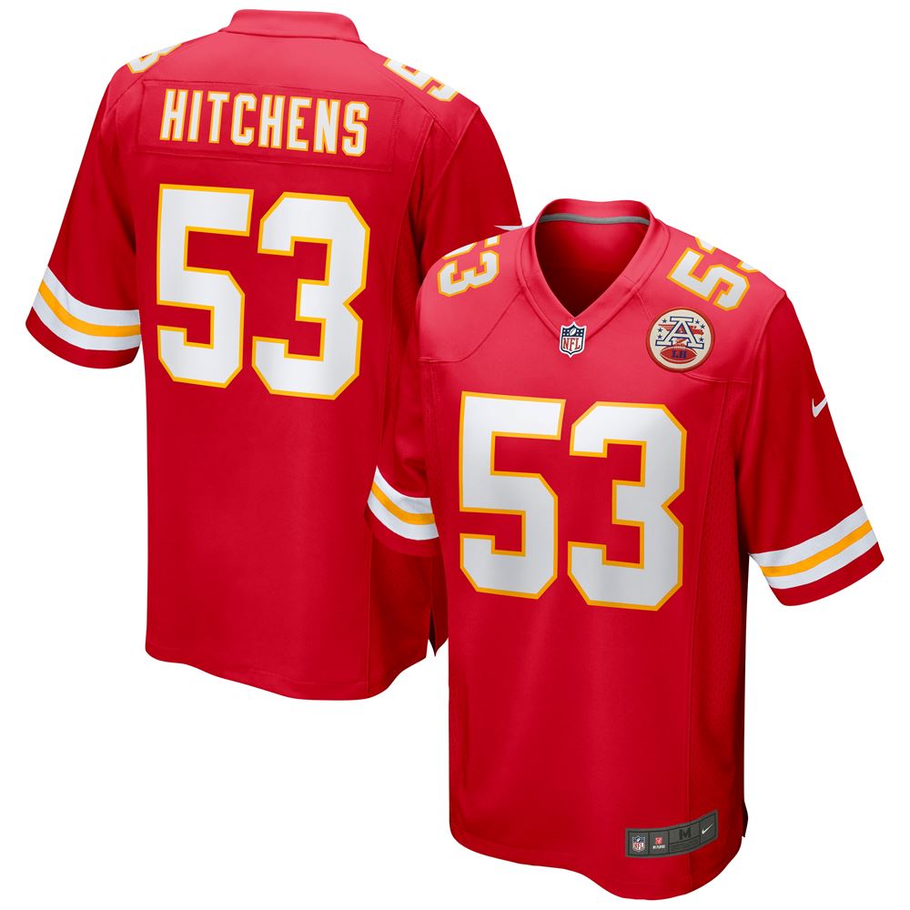 Men's Anthony Hitchens Kansas City Chiefs Game Jersey Red