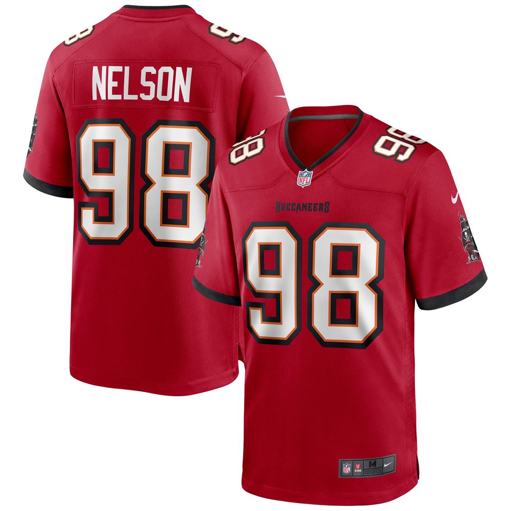 Men's Anthony Nelson Tampa Bay Buccaneers Game Jersey Red