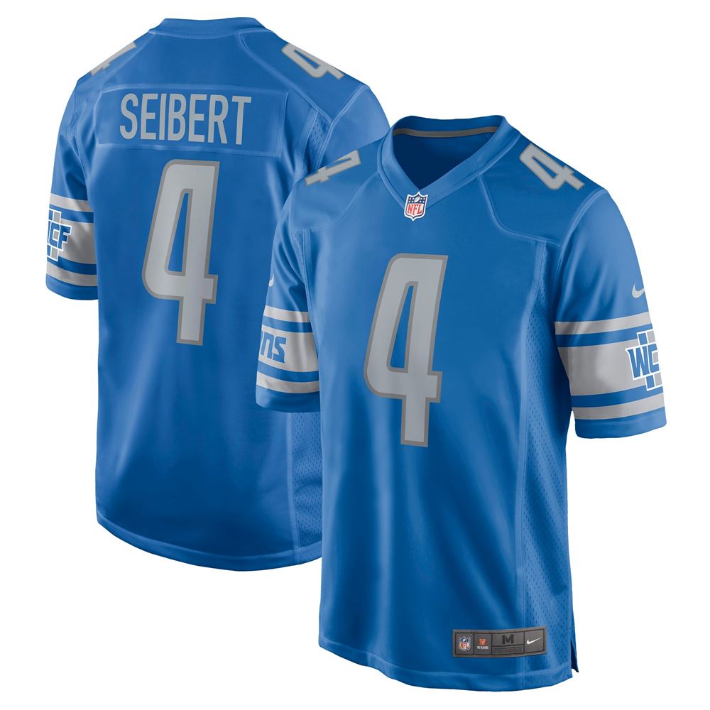 Men's Austin Seibert Detroit Lions Game Player Jersey Blue