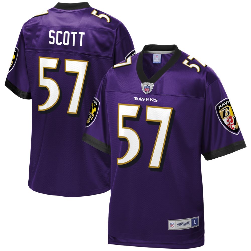 Men's Bart Scott Baltimore Ravens Retired Player Jersey Purple