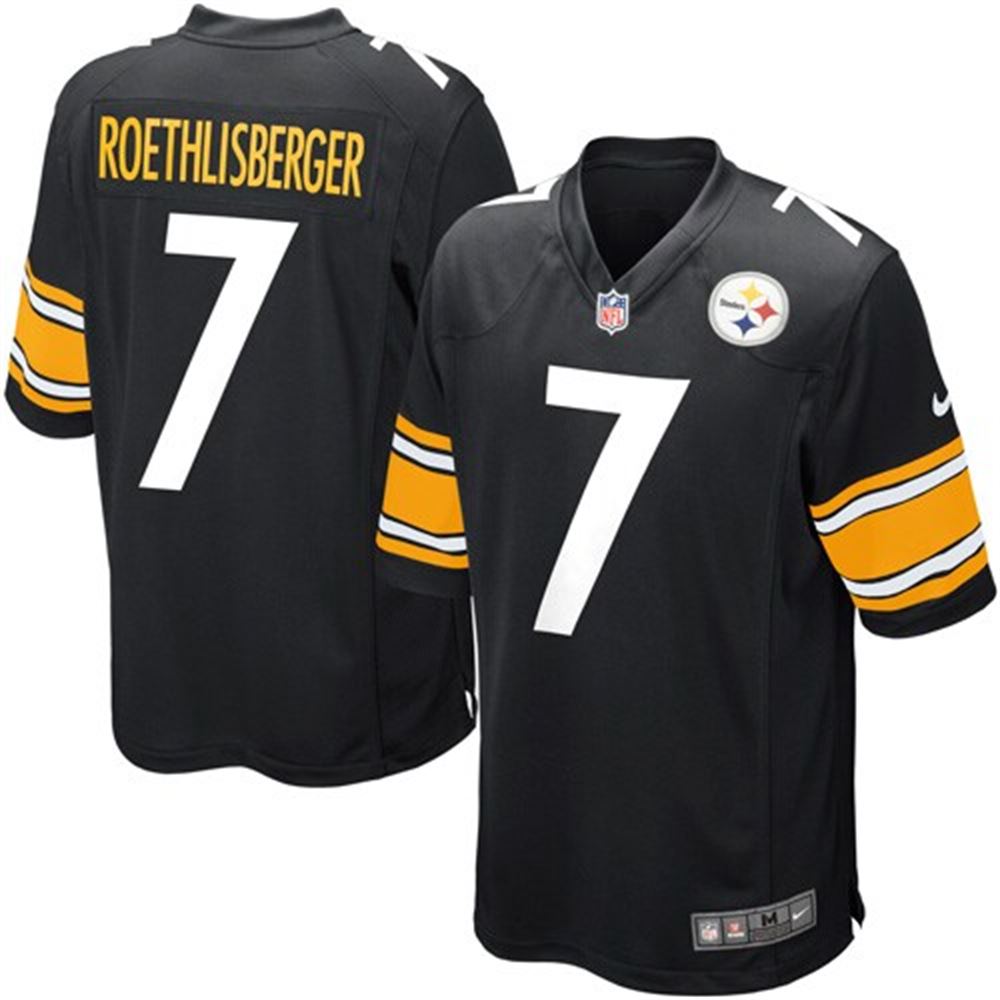 Men's Ben Roethlisberger Pittsburgh Steelers Game Player Jersey Black