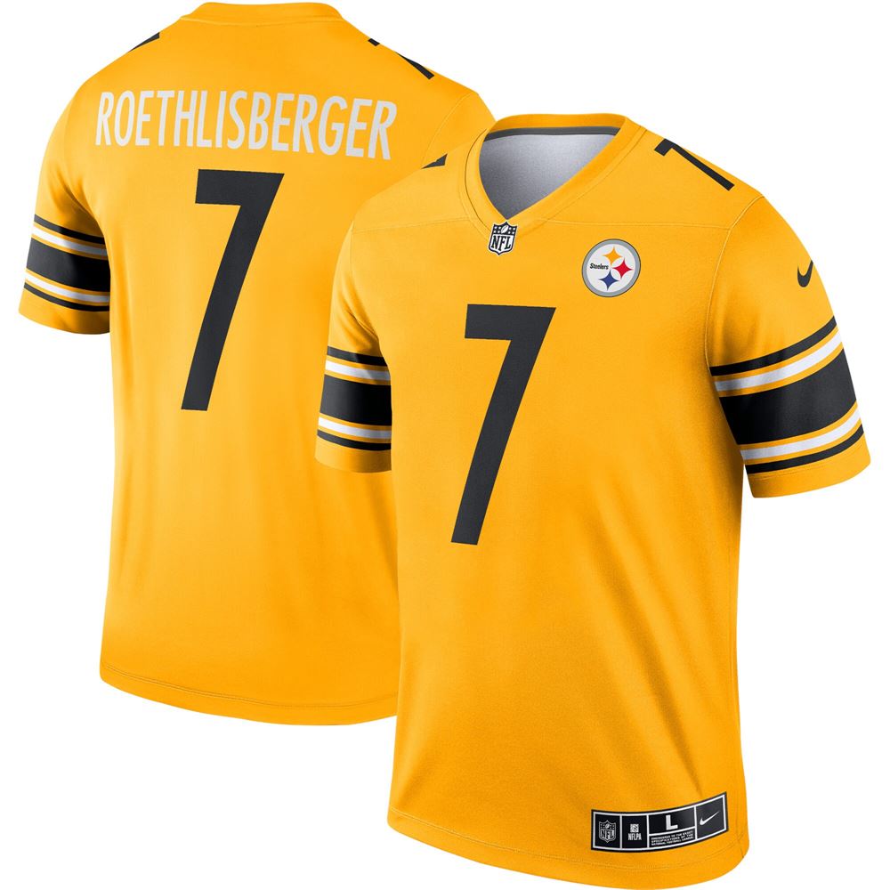 Men's Ben Roethlisberger Pittsburgh Steelers Inverted Legend Jersey Gold