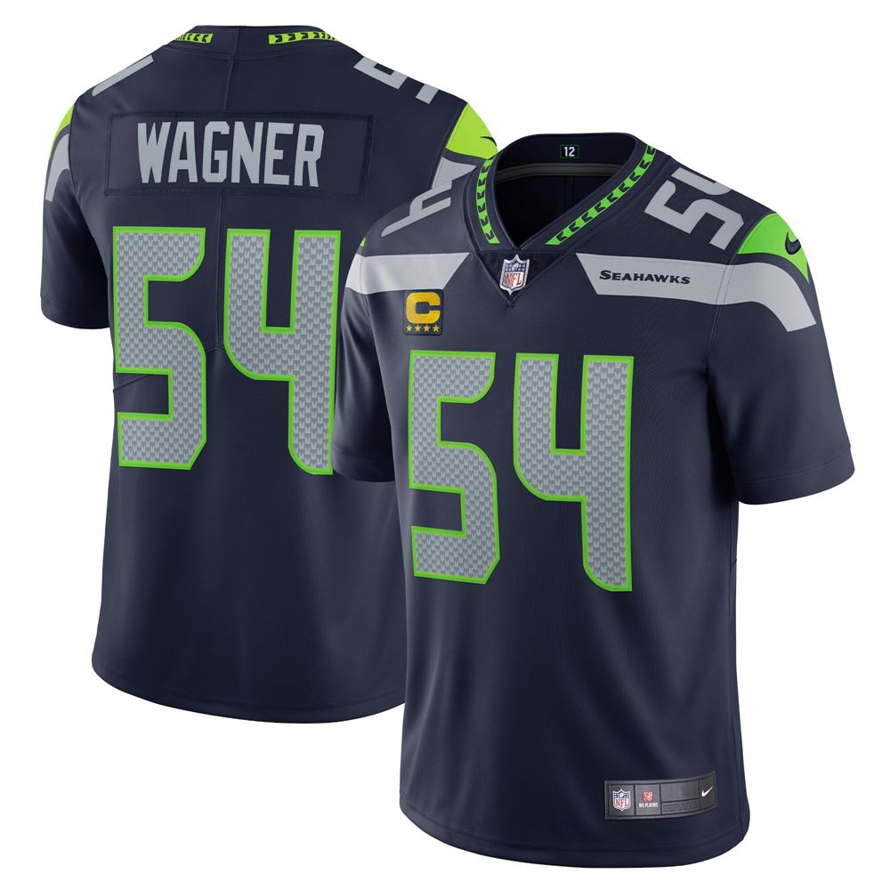Men's Bobby Wagner Seattle Seahawks Captain Vapor Limited Jersey College Navy