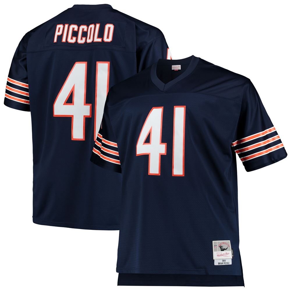 Men's Brian Piccolo Chicago Bears Big Tall 1969 Retired Player Replica Jersey Navy