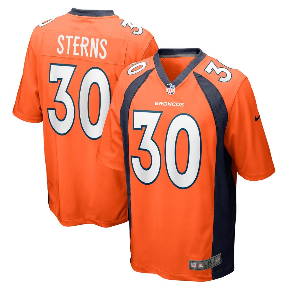 Men's Caden Sterns Denver Broncos Game Jersey Orange