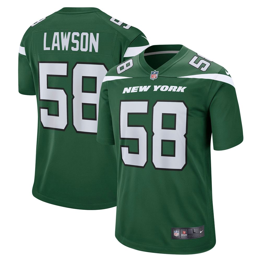 Men's Carl Lawson New York Jets Game Jersey Gotham Green