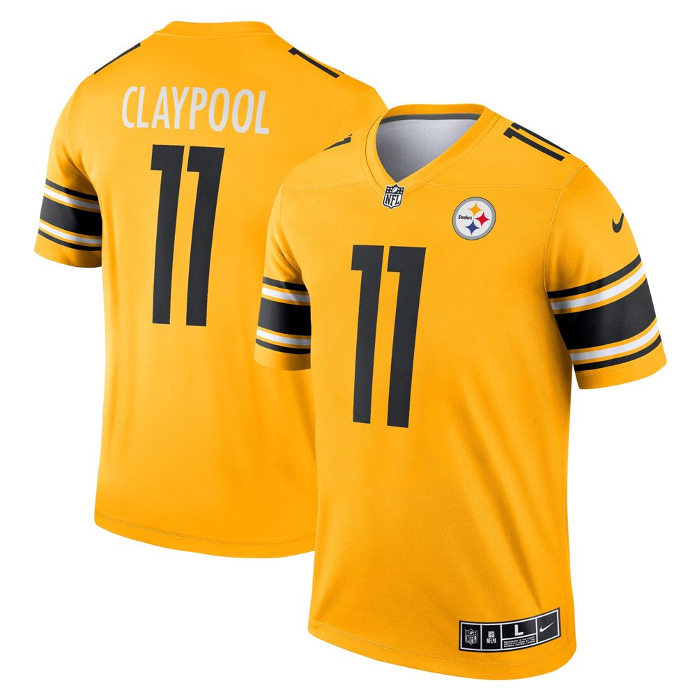 Men's Chase Claypool Pittsburgh Steelers Inverted Legend Jersey Gold