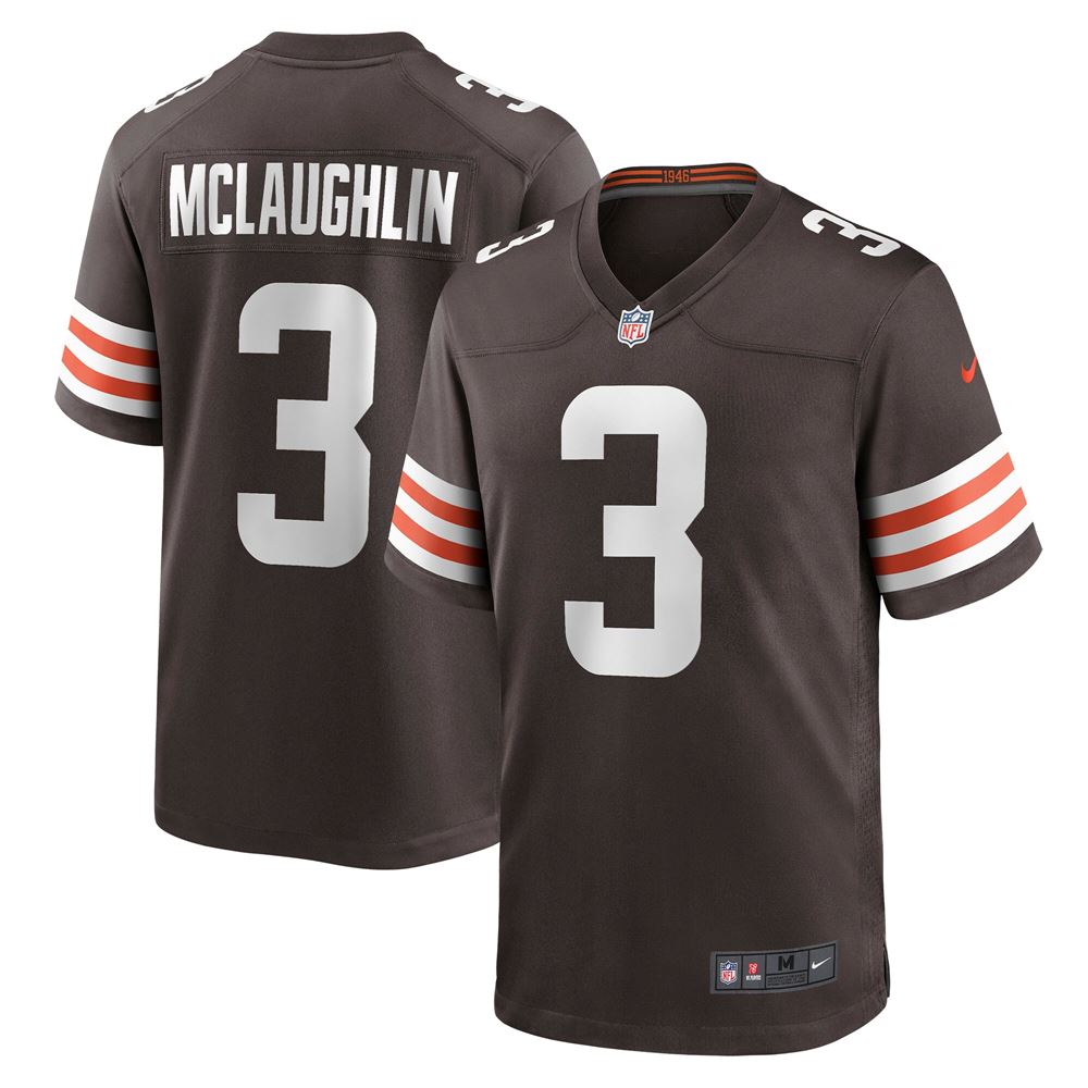 Men's Chase Mclaughlin Cleveland Browns Game Jersey Brown