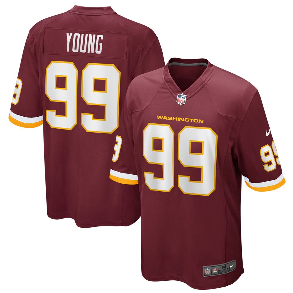 Men's Chase Young Washington Football Team Game Jersey Burgundy ...