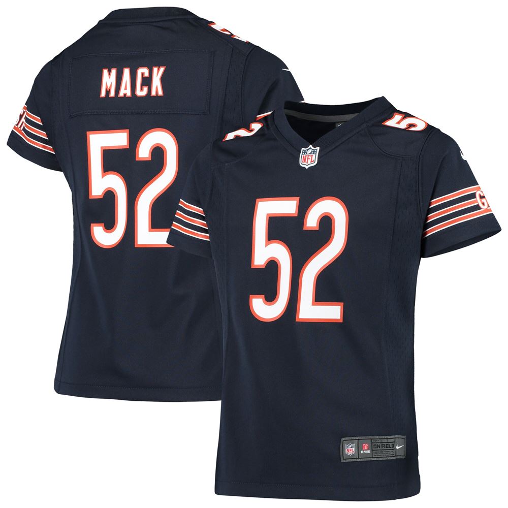 Men's Chicago Bears Girls Youth Game Jersey Navy