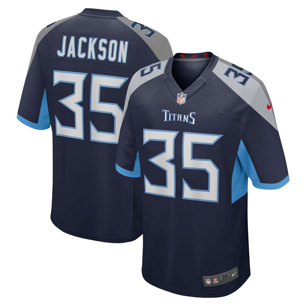 Men's Chris Jackson Tennessee Titans Game Jersey Navy
