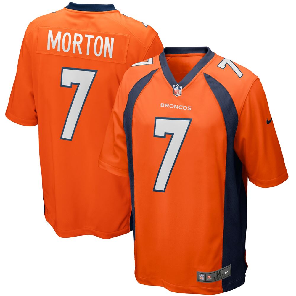 Men's Craig Morton Denver Broncos Game Retired Player Jersey Orange