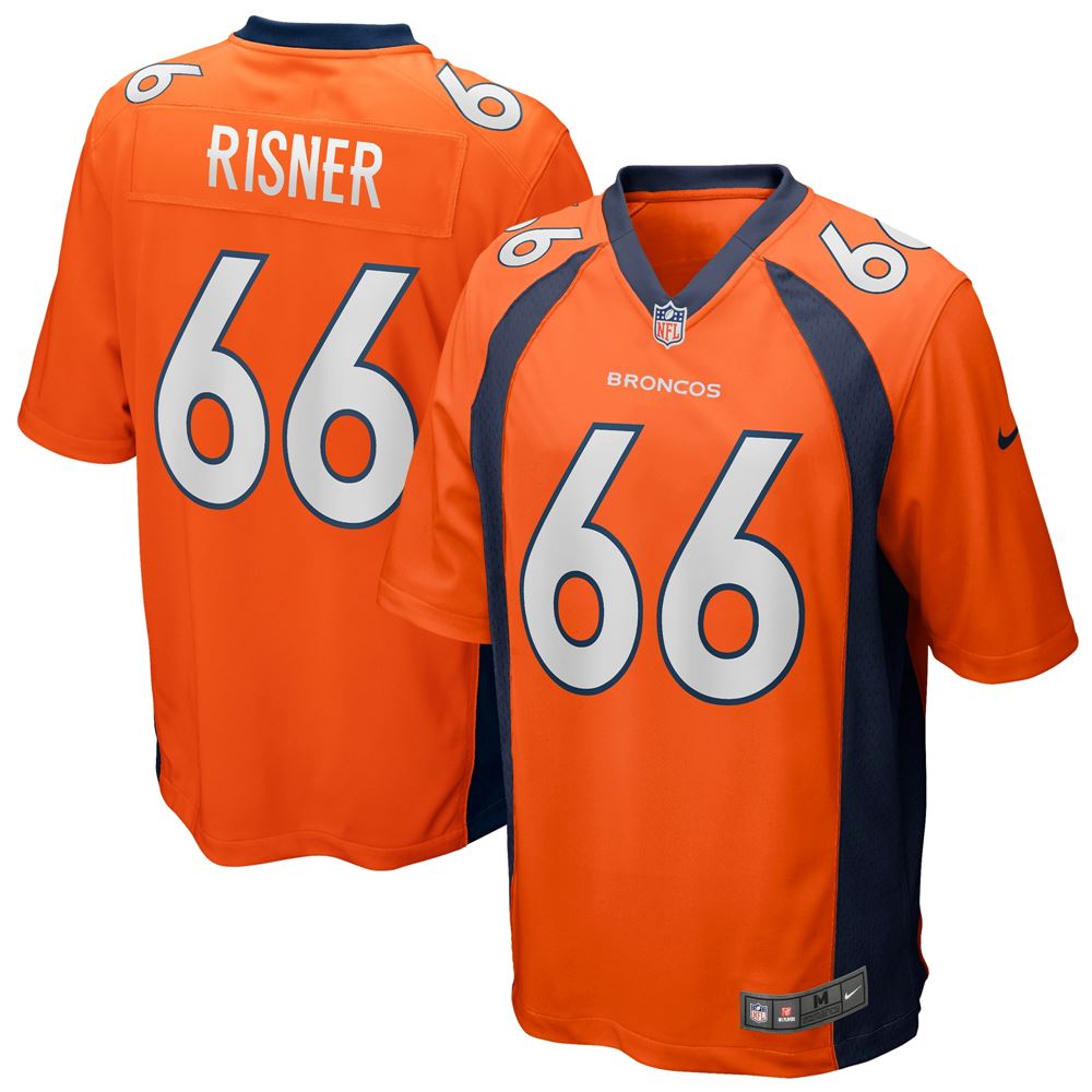Men's Dalton Risner Denver Broncos Game Jersey Orange