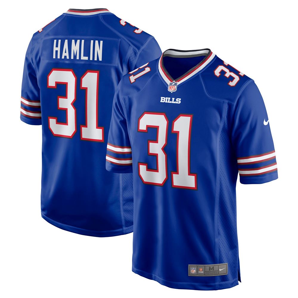 Men's Damar Hamlin Buffalo Bills Game Player Jersey Royal