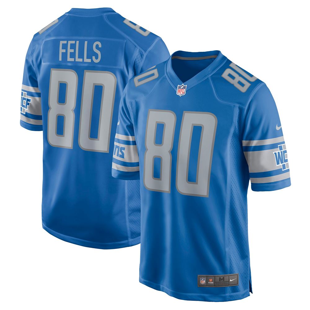 Men's Darren Fells Detroit Lions Game Player Jersey Blue