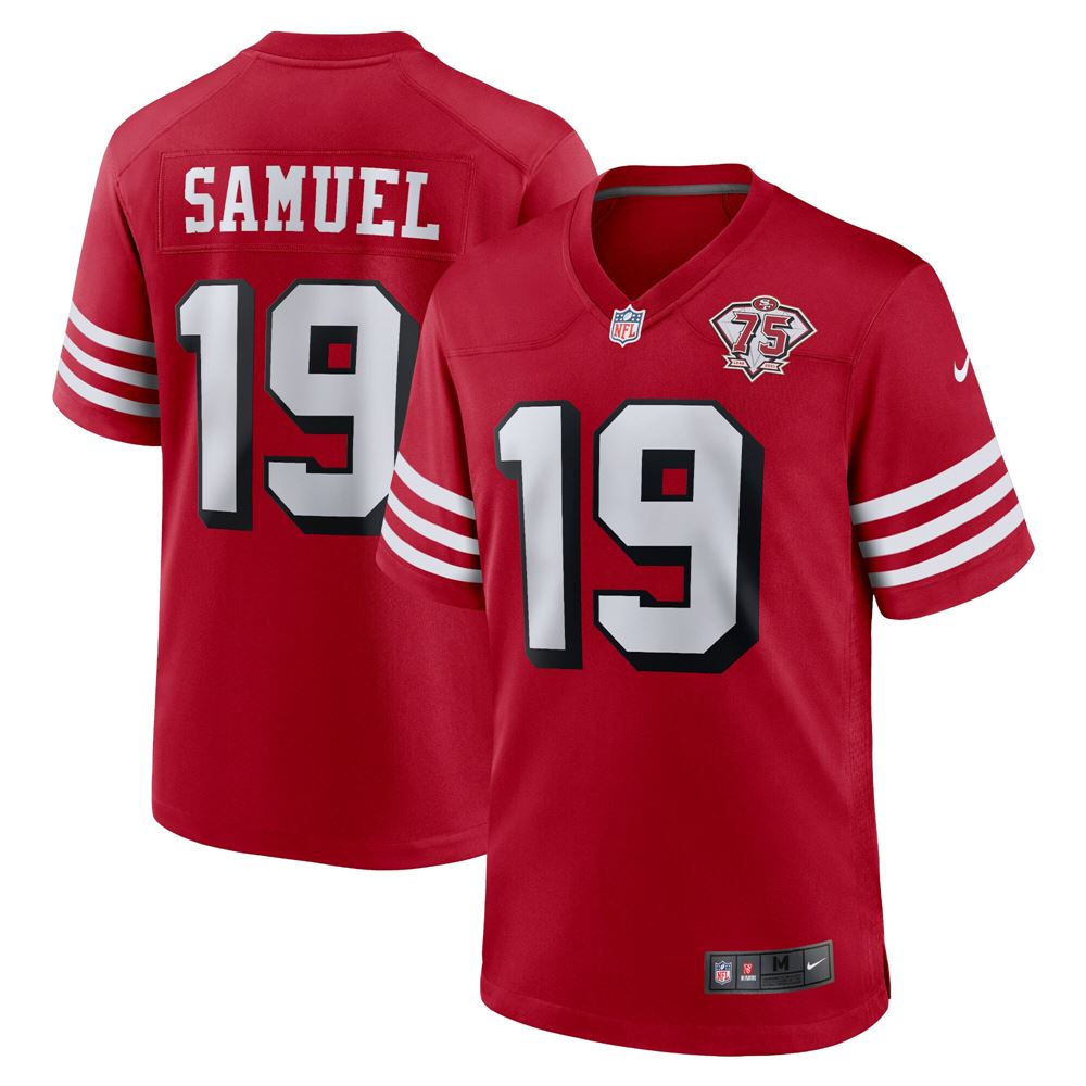 Men's Deebo Samuel San Francisco 49ers 75th Anniversary Alternate Game Player Jersey