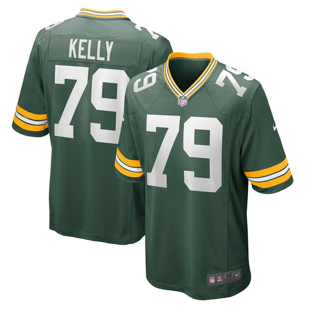 Men's Dennis Kelly Green Bay Packers Game Jersey Green