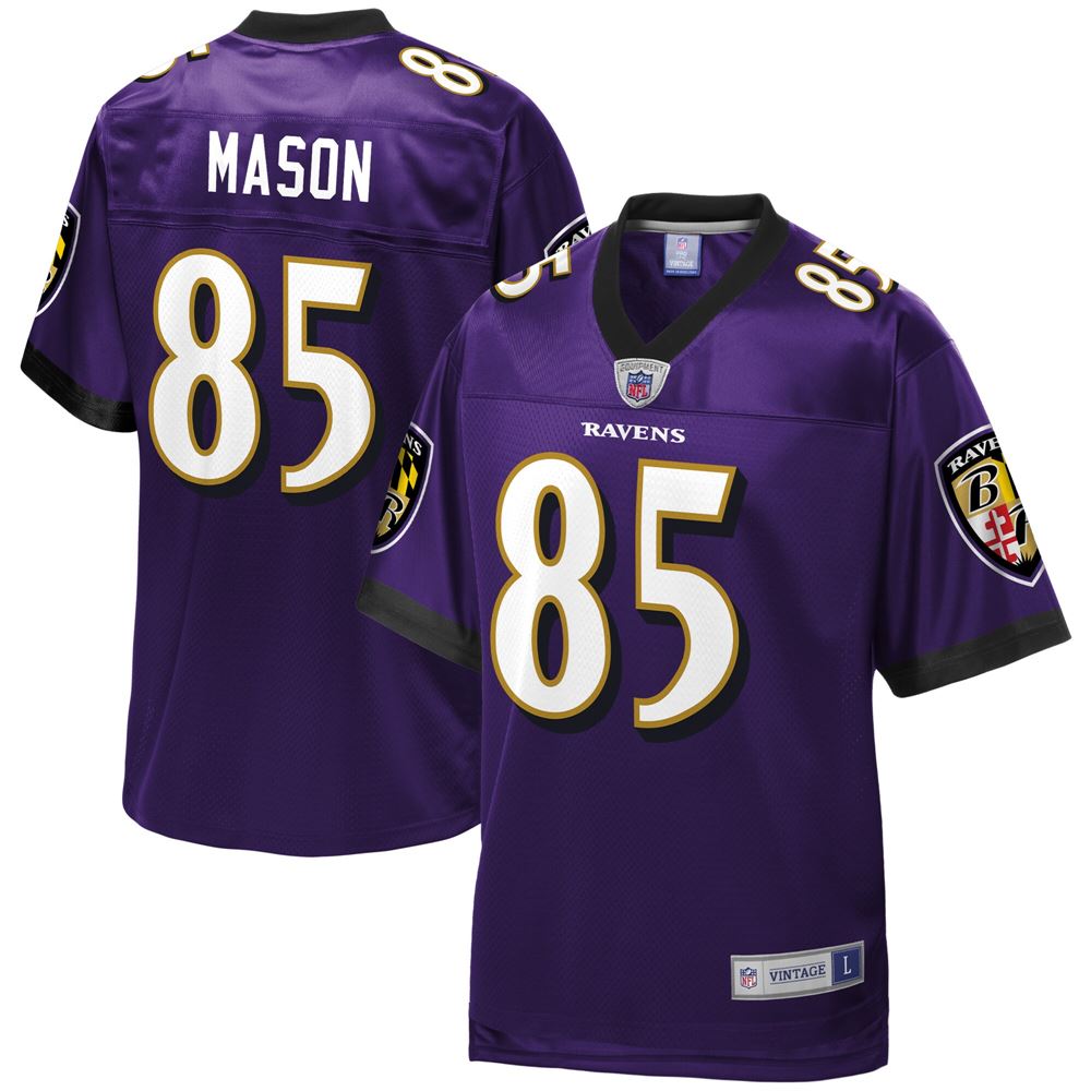 Men's Derrick Mason Baltimore Ravens Retired Player Jersey Purple
