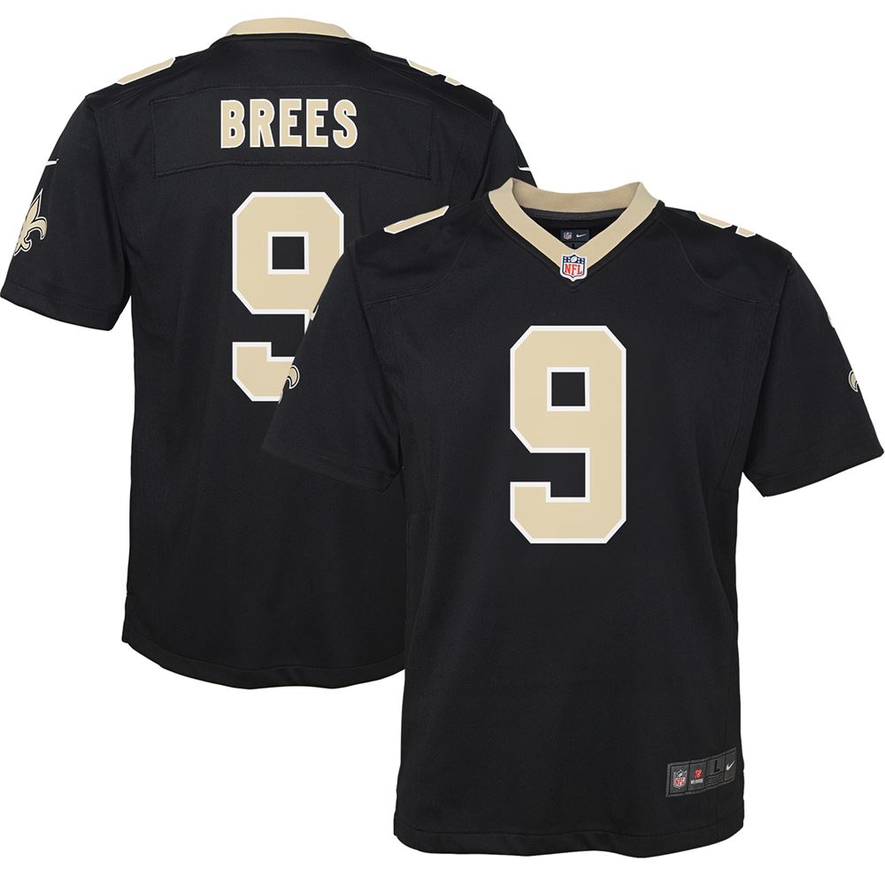 Men's Drew Brees New Orleans Saints Youth Team Color Game Jersey