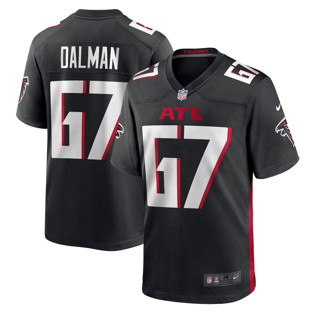 Men's Drew Dalman Atlanta Falcons Game Jersey Black