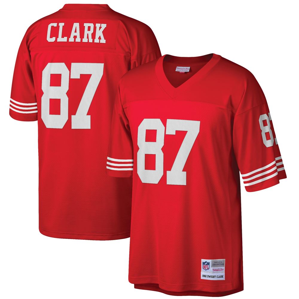 Men's Dwight Clark San Francisco 49ers Retired Player Legacy Replica Jersey Scarlet