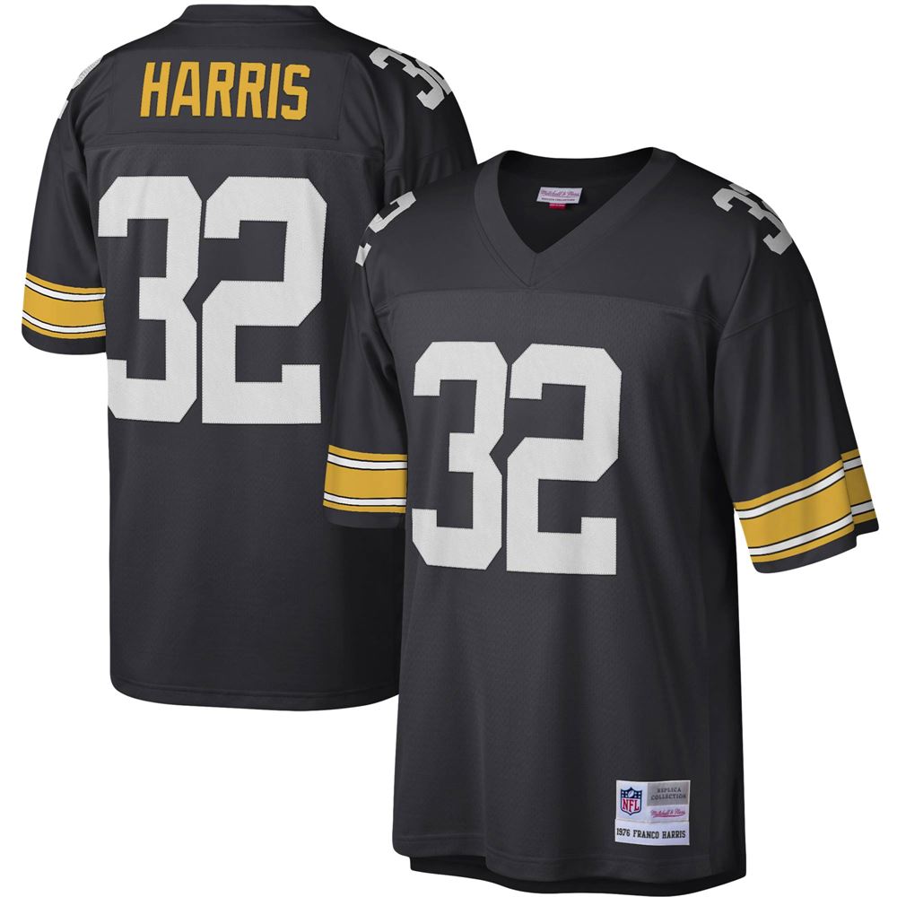 Men's Franco Harris Pittsburgh Steelers Legacy Replica Jersey Black